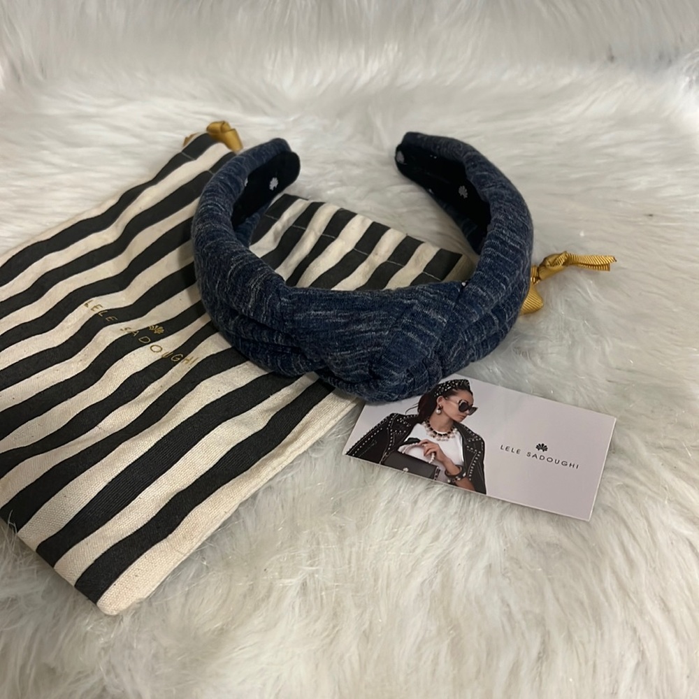Jersey knit Lele Sadoughi space blue headband